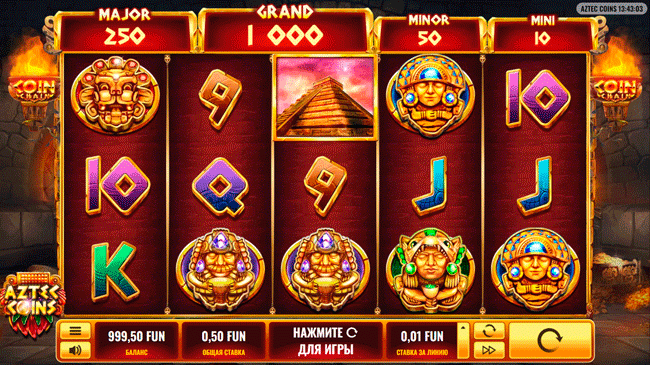 Aztec Coins slot gameplay