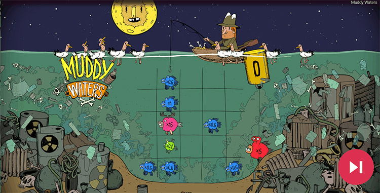 A mini-game with fishing mechanics