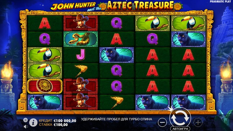 John Hunter and the Aztec Treasure slot design